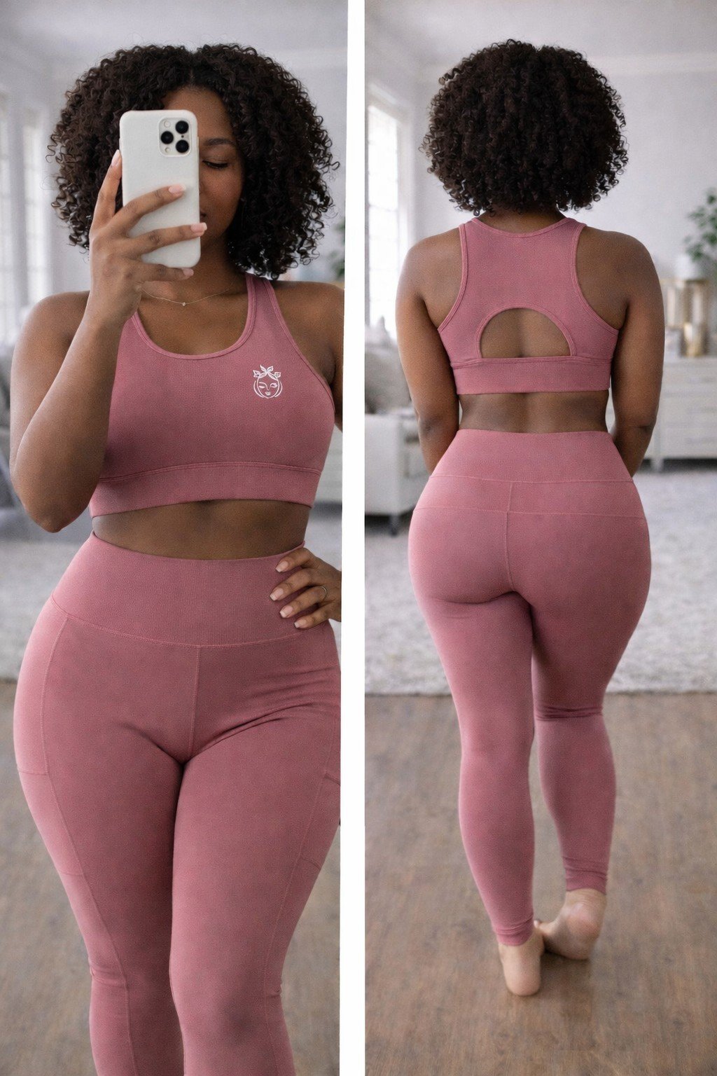 59 Rosewood Seamless Workout Set - Image 1