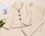 Intimate Lace-Trim Ribbed Cami & Shorts Set cream - Image 3