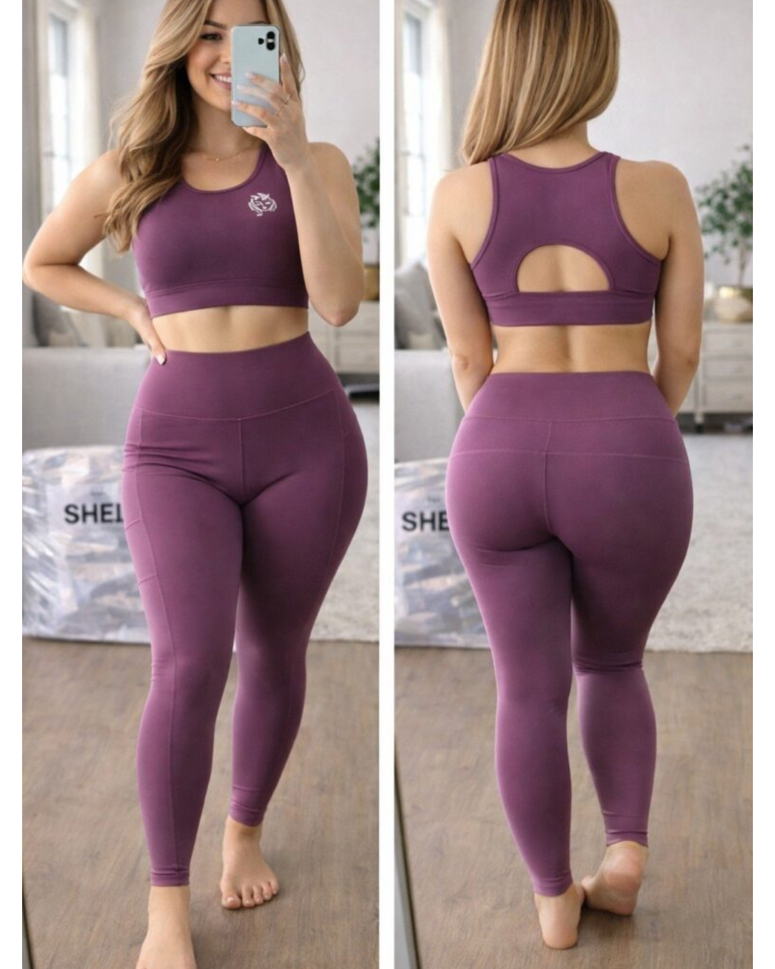 6 Deep Plum Activewear Set - Image 1